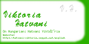 viktoria hatvani business card